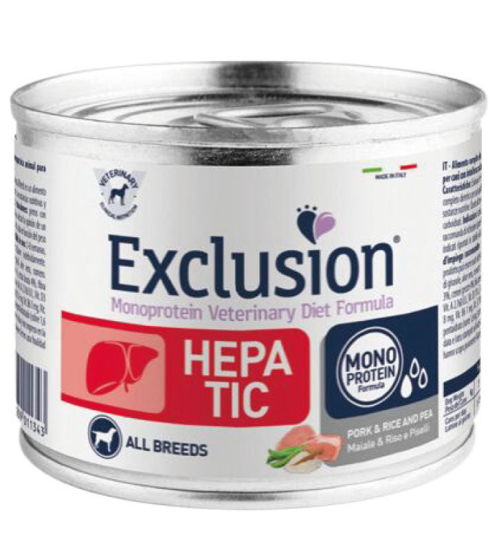 Exclusion Diet Hepatic Maiale e Riso Cani 200 g Exclusion Diet Hepatic Maiale e Riso Cani 200 g